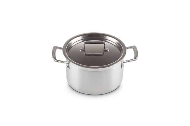 Le Creuset 3-ply Stainless Steel Deep Casserole 18cm image number 2