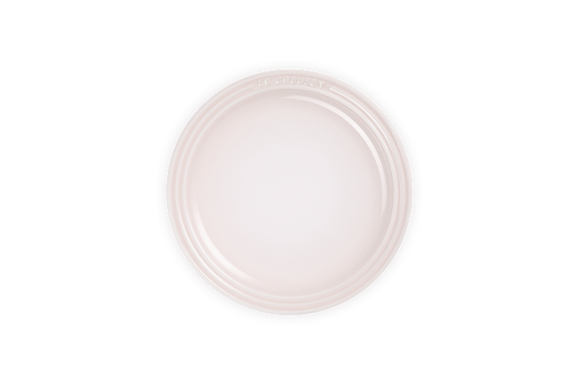 Stoneware 23cm Round PlateShell Pink image number 1
