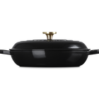 Le Creuset Cast Iron Signature Shallow Casserole 30cm OnyxOnyx image number 3