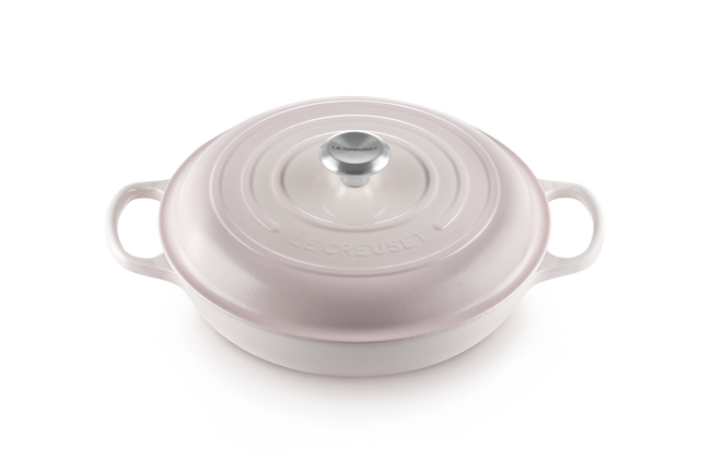 Le Creuset Cast Iron Signature Shallow Casserole 28cm Shell PinkShell Pink image number 2