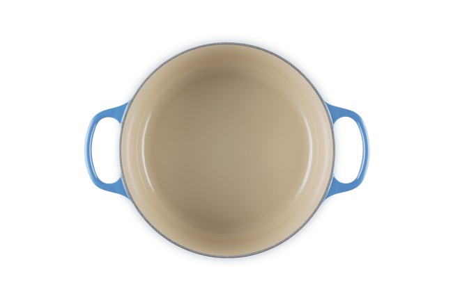 Le Creuset Cast Iron Signature Round Casserole 26cm Azure BlueAzure Blue image number 5
