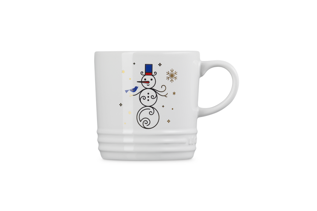 Le Creuset Stoneware Noel London Mug Snowman 350ml White image number 3