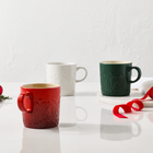 Le Creuset Stoneware Mug 350ml L'Etoile Relief WhiteWhite image number 5