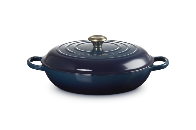 Le Creuset Cast Iron Signature Shallow Casserole 32cm AgaveAgave image number 1