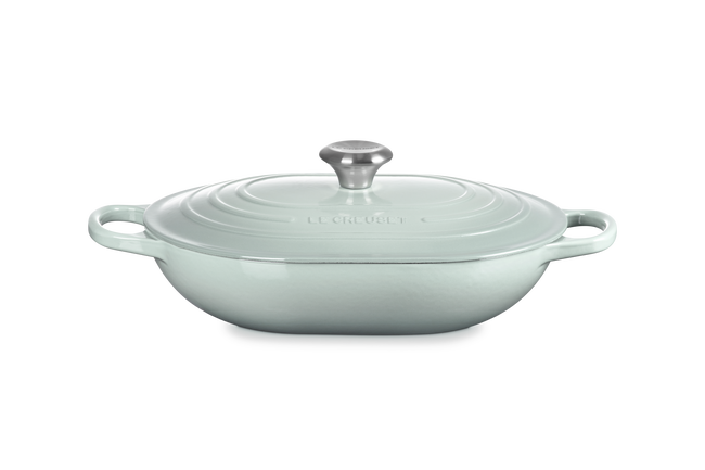 Le Creuset Cast Iron Signature Oblong Casserole 31cm Sea SaltSea Salt image number 1