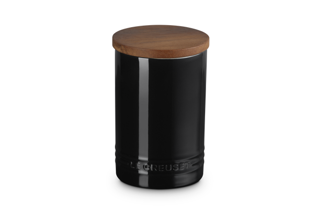 Le Creuset Signature Storage Jar with Wooden Lid 770ml OnyxOnyx image number 1