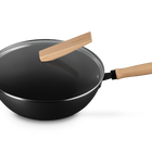 Le Creuset Carbon Steel Wok with Glass Lid & Wooden Handle 30cm image number 6