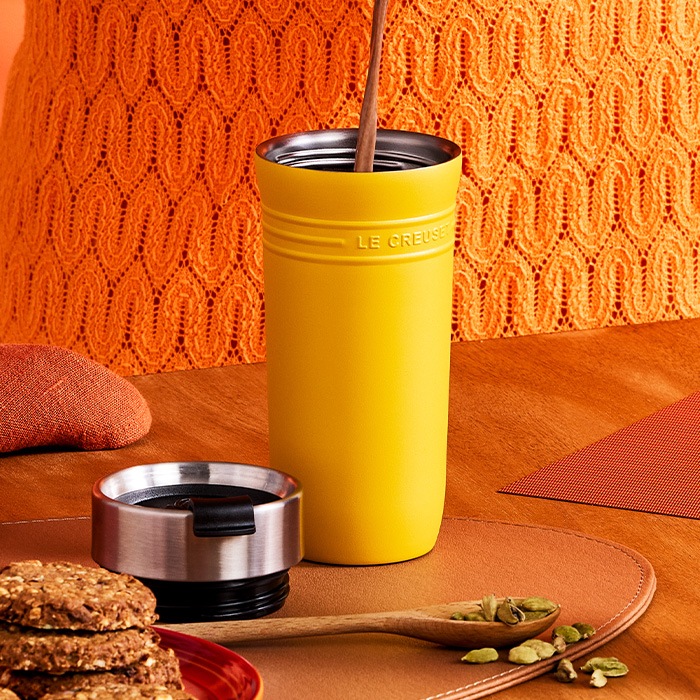 Coffee being poured into flask