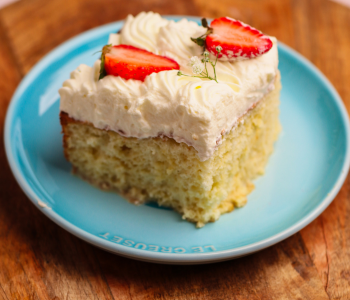  Tres Leches Cake on plate