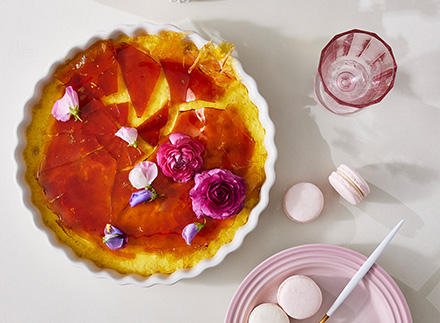 skillet tart with meringue dollops