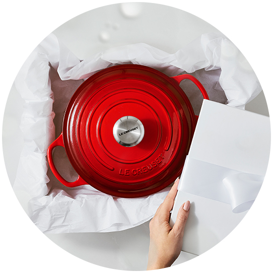dutch oven in cerise red