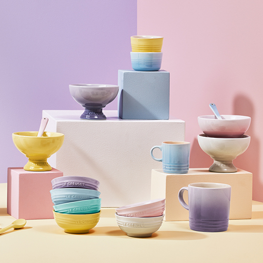 Selection of the Le Creuset Sorbet Collection