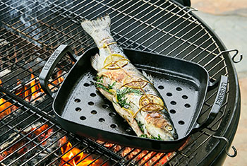 links to recipe for Grilled Rainbow Trout with Charred Radicchio and Gremolata