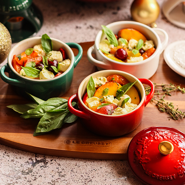 baked camembert in mini cocottes