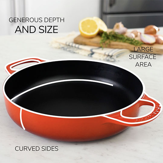 large surface area and curved sides