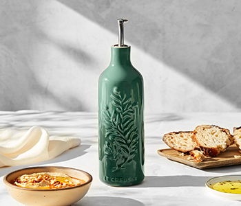 Stoneware Olive Branch Oil Cruet