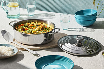 curry in a turquoise pot