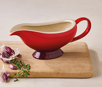 Stoneware Heritage Gravy Jug in Cerise