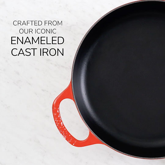 crafted from our iconic enameled cast iron