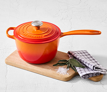 Cast Iron Signature Saucepan in Flame