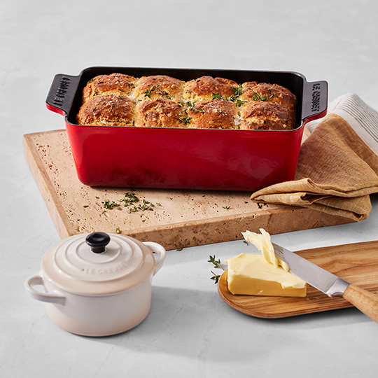 glazed pound cake in a nonstick loaf pan