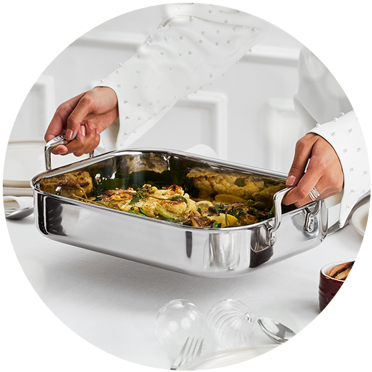 green cast iron pan