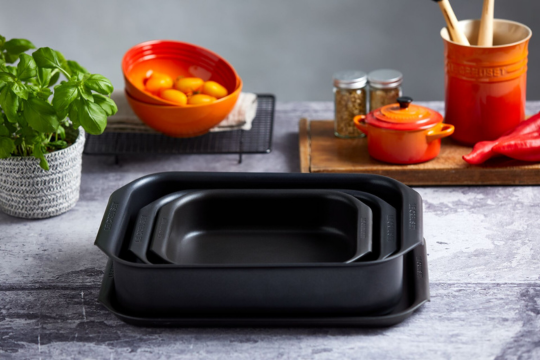 stacked ovenware