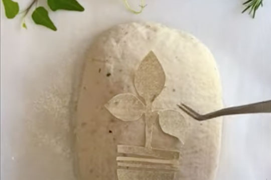 stenciling bread video