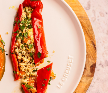 stuffed peppers on plate