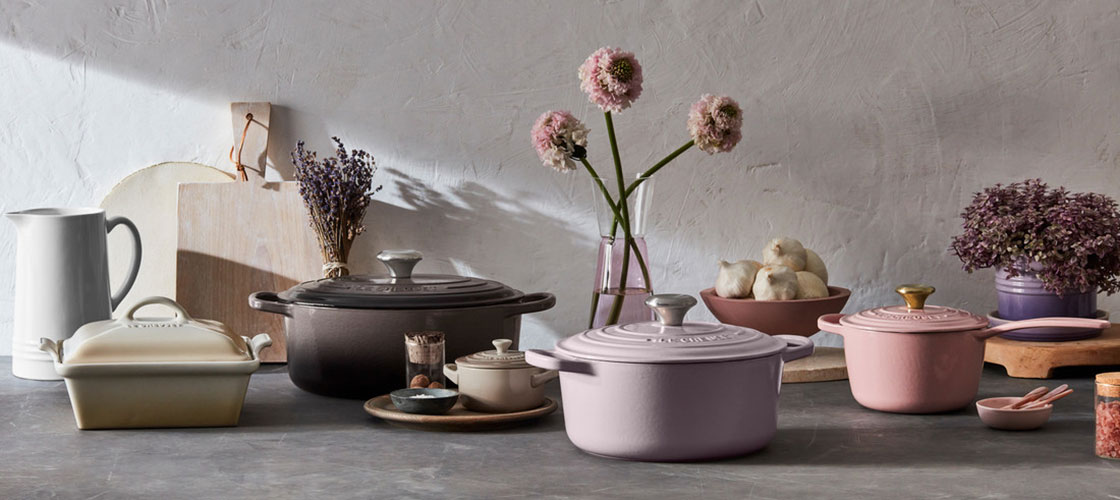 assorted neutral colors including soft pink