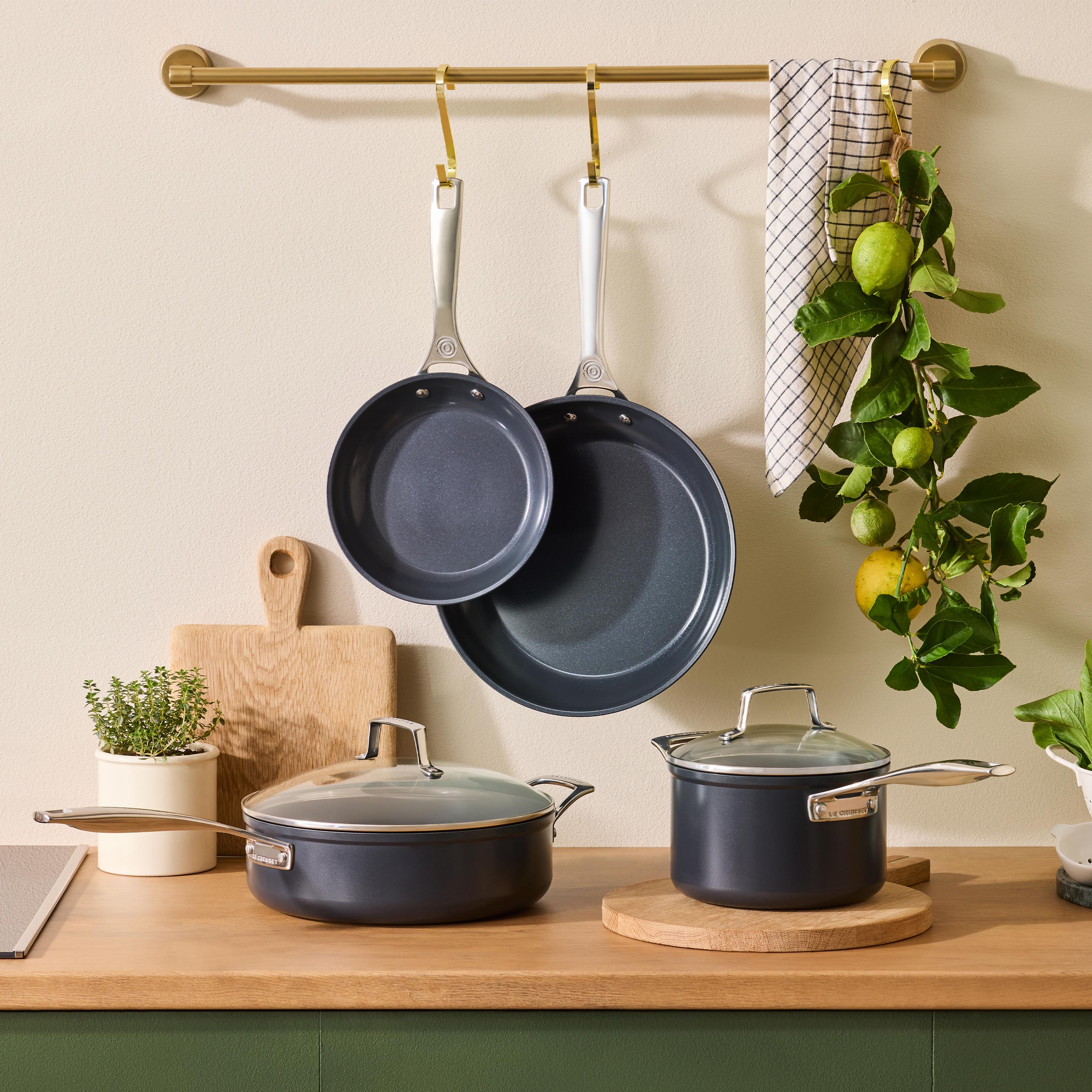 Le Creuset Essential Non-Stick Ceramic Sauté Pan, Sauce Pan and Frying Pans