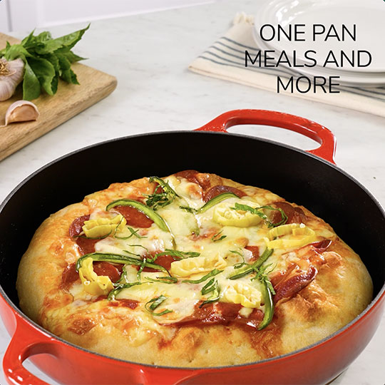 pizza in an everyday pan