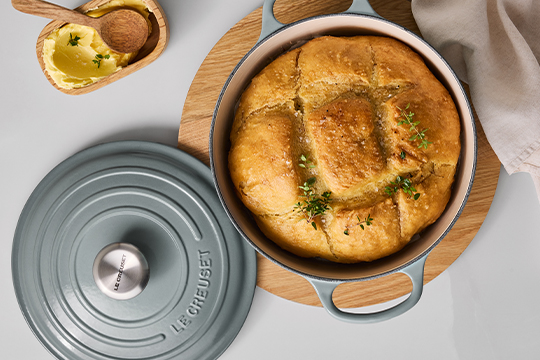Assorted cookware in calm neutral colors