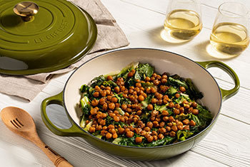 chickpeas in a braiser