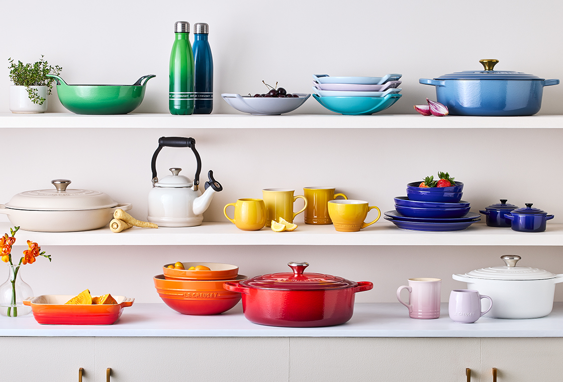 assorted colourful cookware
