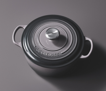 Le Creuset cast iron casserole in flint