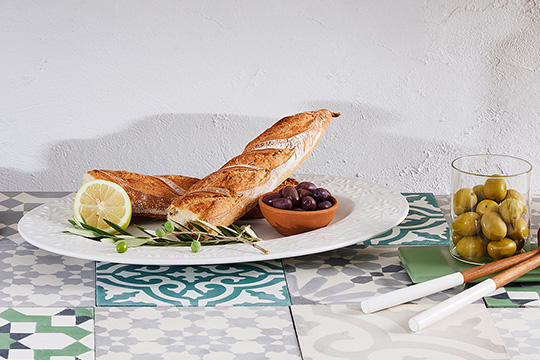 olive branch items on a table