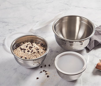 links to Stainless Steel Mixing Bowls with Lids, Set of 3