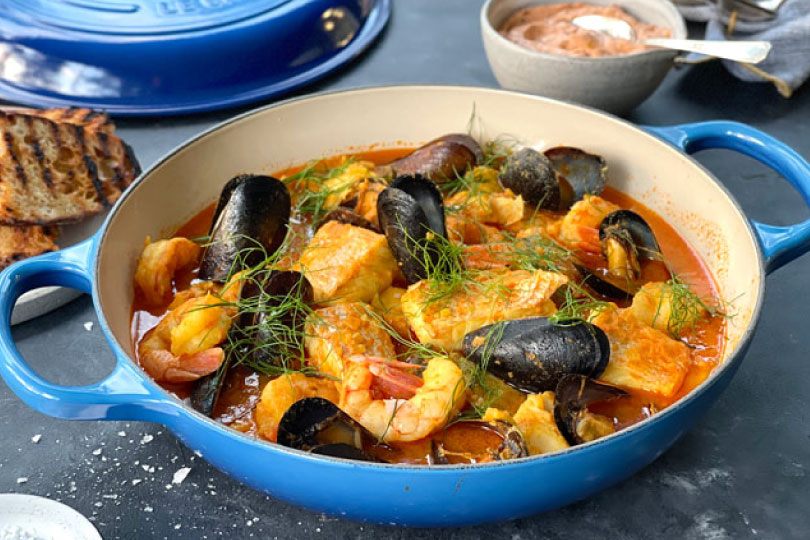 Bouillabaisse with Sundried Tomato Aioli