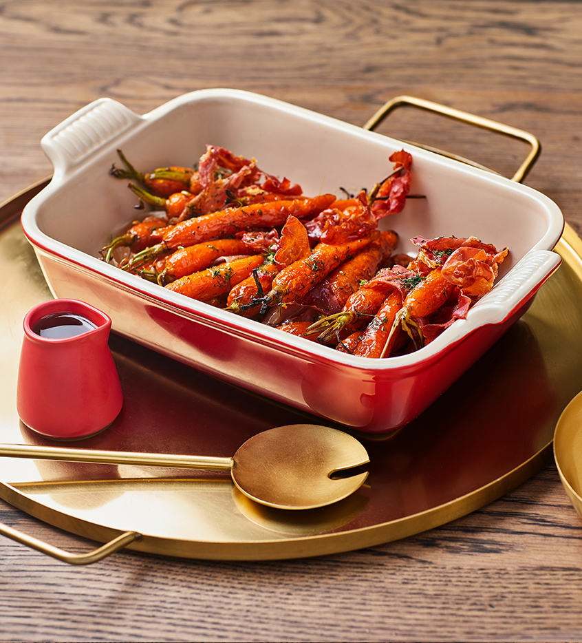 Honey Roasted Carrots with Crispy Prosciutto
