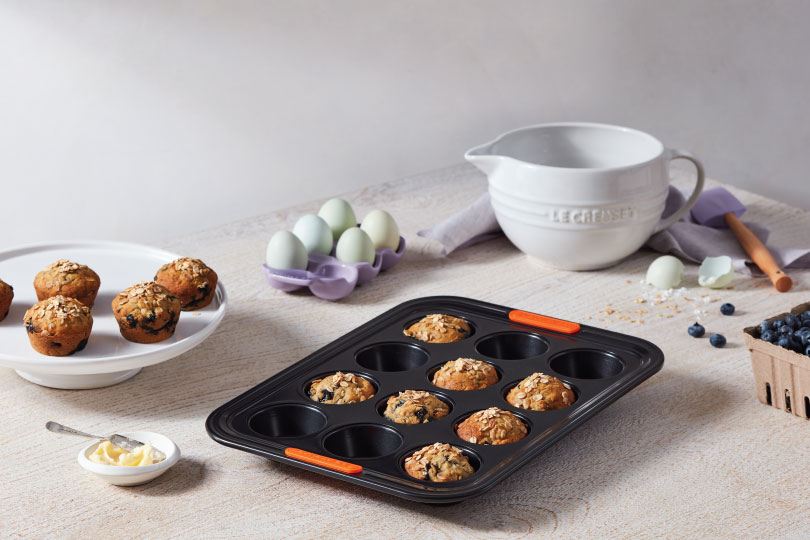 Blueberry Muffins with Brown Sugar Oat Crumble