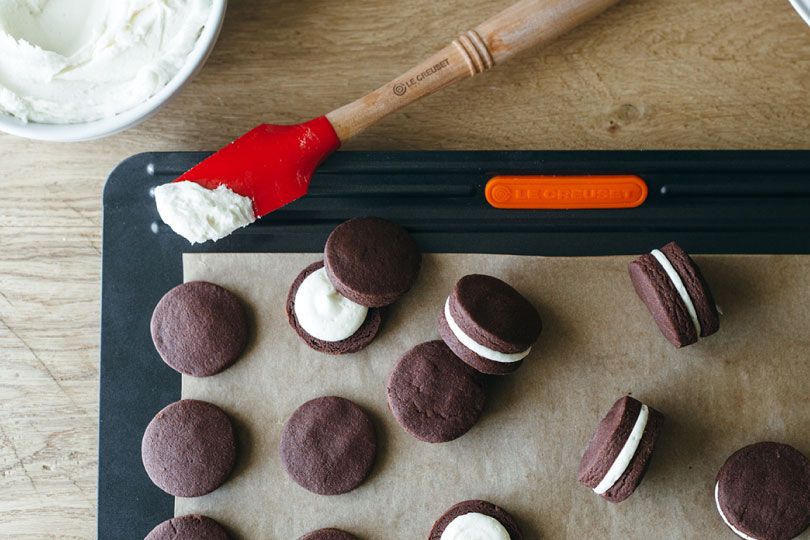 Mint Chocolate Sandwich Cookies