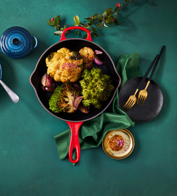 Whole-Roasted Cauliflower with Butter and Wine