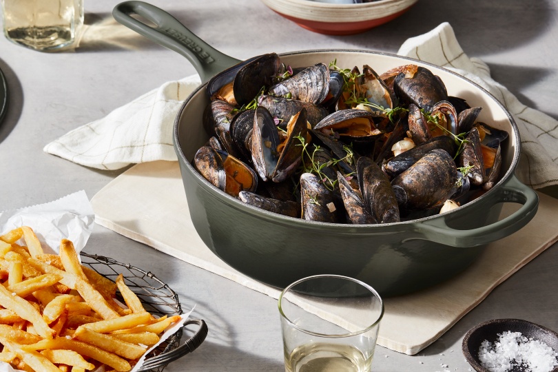Garlic Thyme Moules Frites