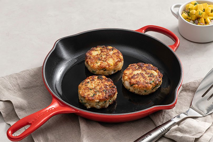 Pan-Fried Fish Cakes with Mango Salsa